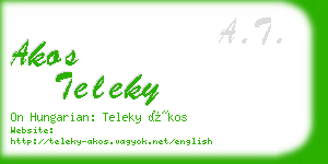 akos teleky business card